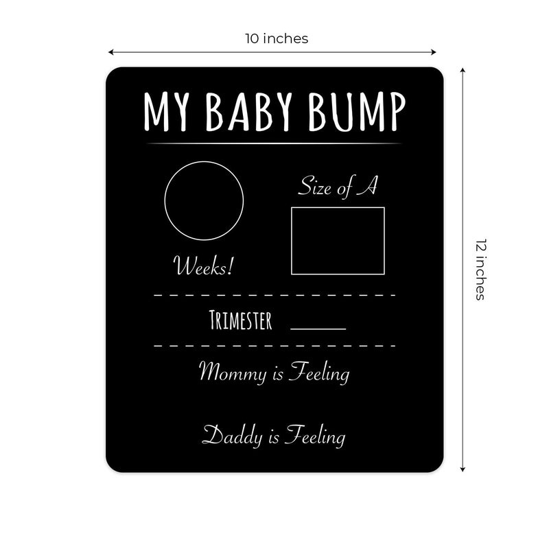 Canopy Street Pregnancy Timeline Sign/My Baby Bump Infant Chalkboard Style Milestone Photo Prop Board / 10" x 12" Baby Shower Present - Image 5